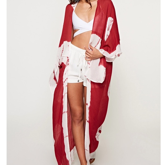 Tie Dye Maxi Kimono - Picture 2 of 8